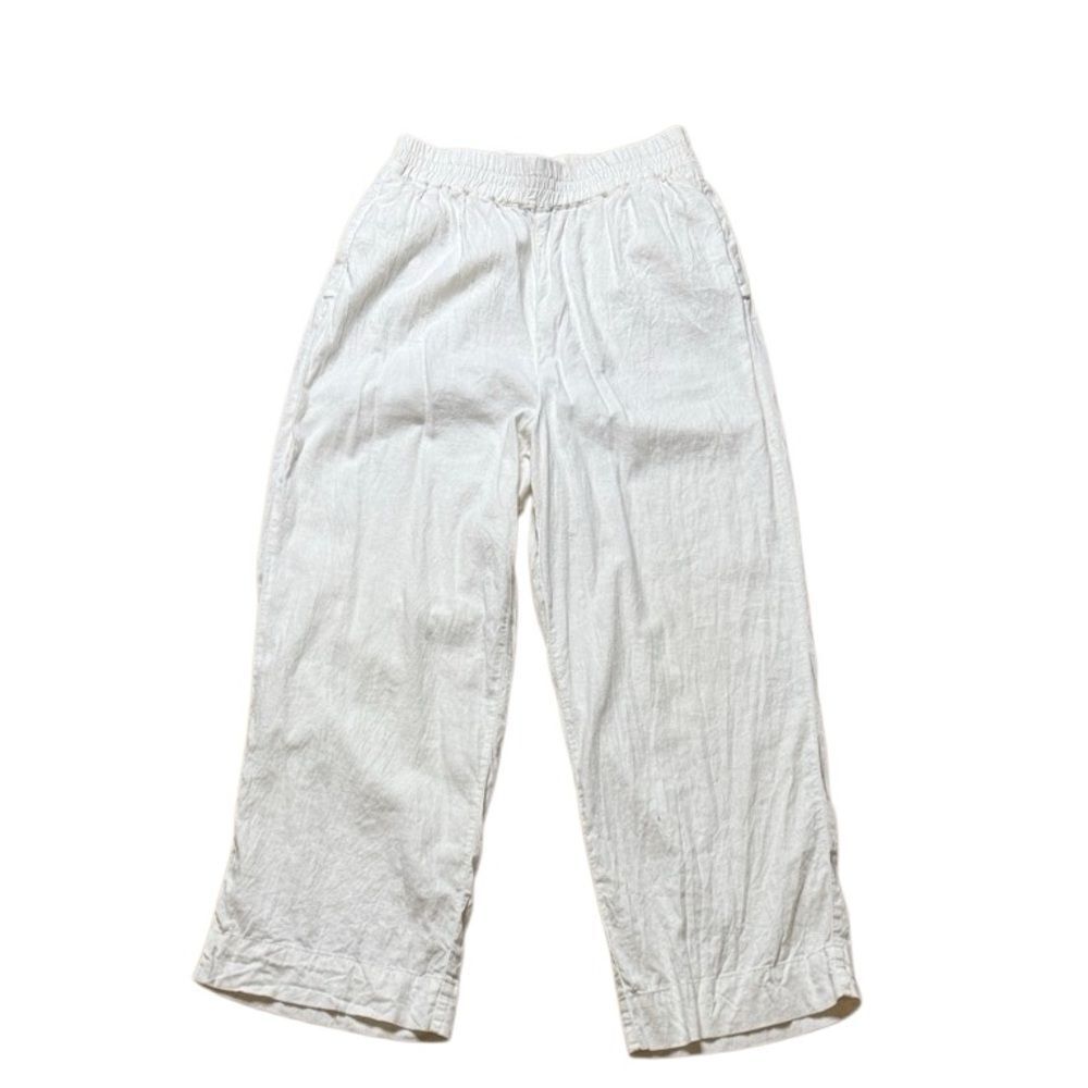 Universal Standard Iris Linen Easy Pull-On Pants White 2xs — image 3 of 8
